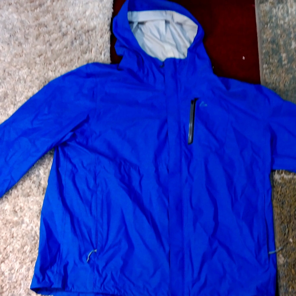 Blue raincoat